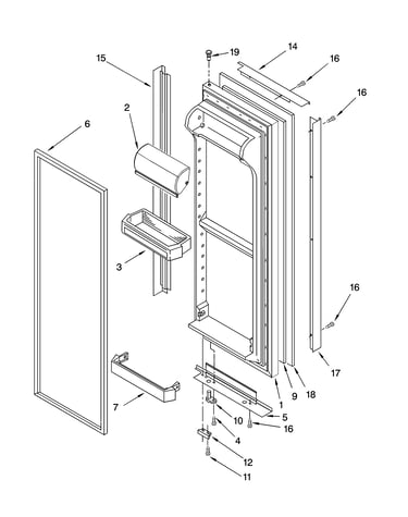 Refrigerator door parts