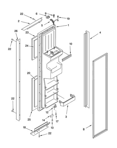 Freezer door parts