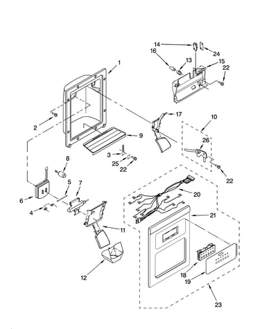 Dispenser front parts