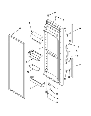 Refrigerator door parts