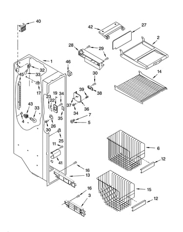 Freezer liner parts
