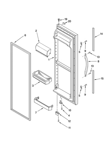 Refrigerator door parts