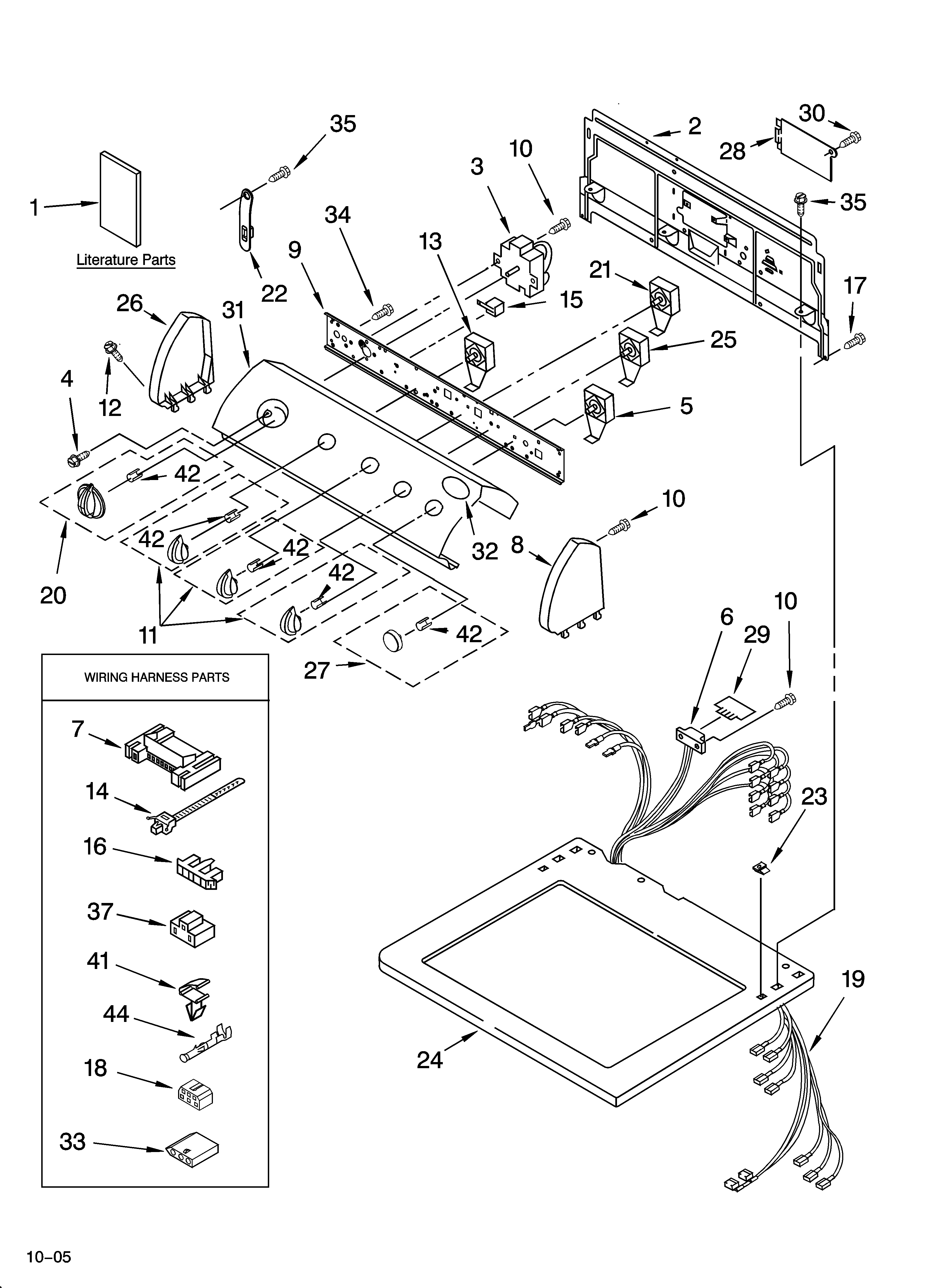 Top and console parts