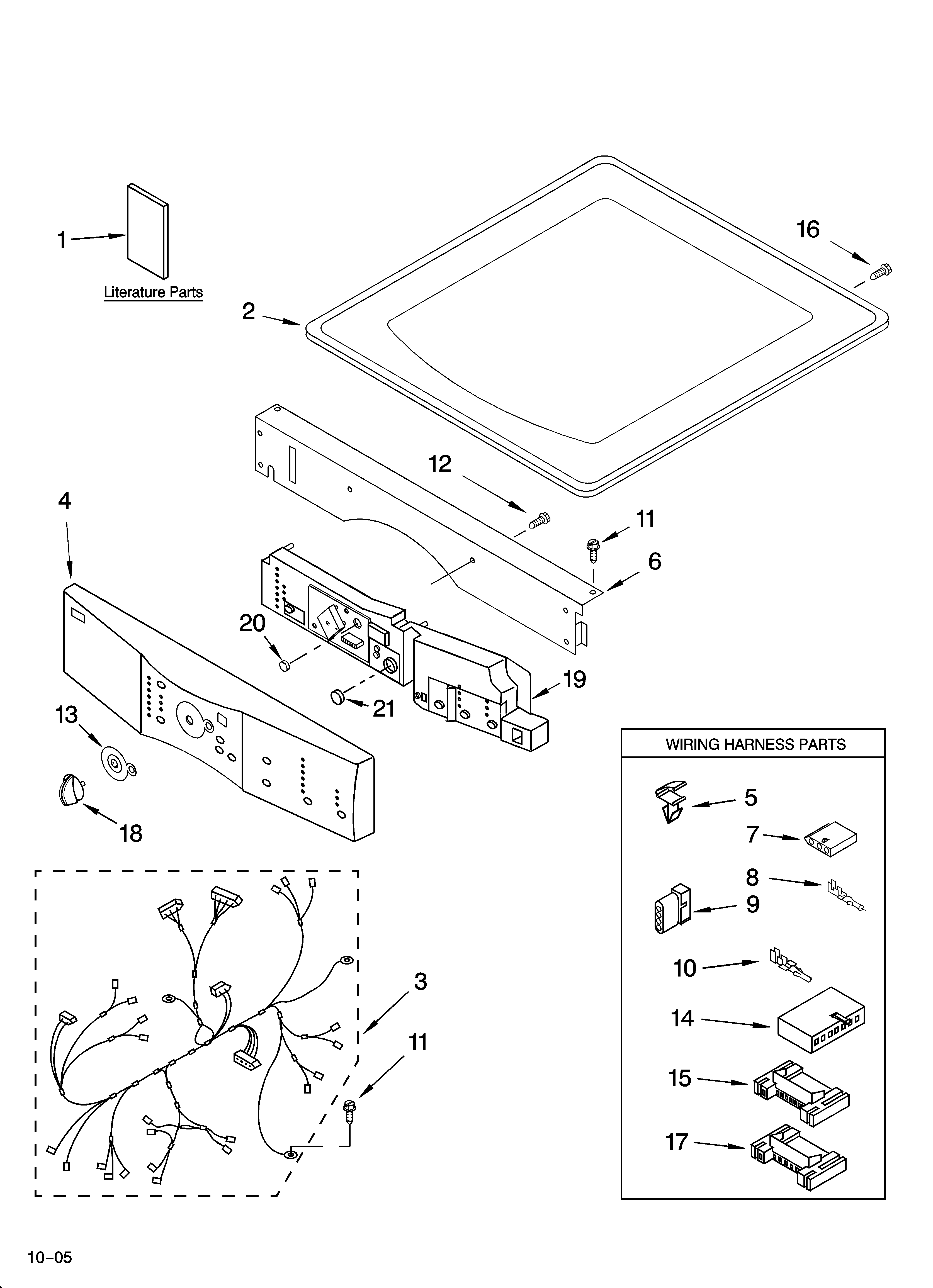 Top and console parts