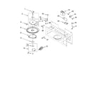 Whirlpool GH4155XPS2 magnetron and turntable parts diagram