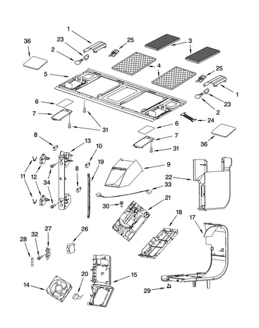 Interior and ventilation parts