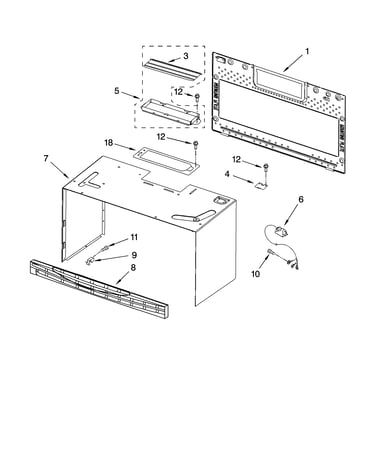 Cabinet and installation parts