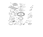 Whirlpool GH6177XPQ2 magnetron and turntable parts diagram