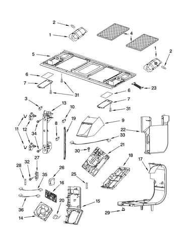 Interior and ventilation parts