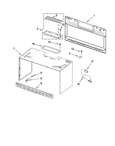 Cabinet and installation parts