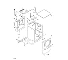 Whirlpool GHW9150PW1 top and cabinet parts diagram