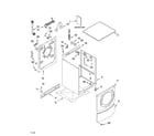 Whirlpool GHW9160PW1 top and cabinet parts diagram