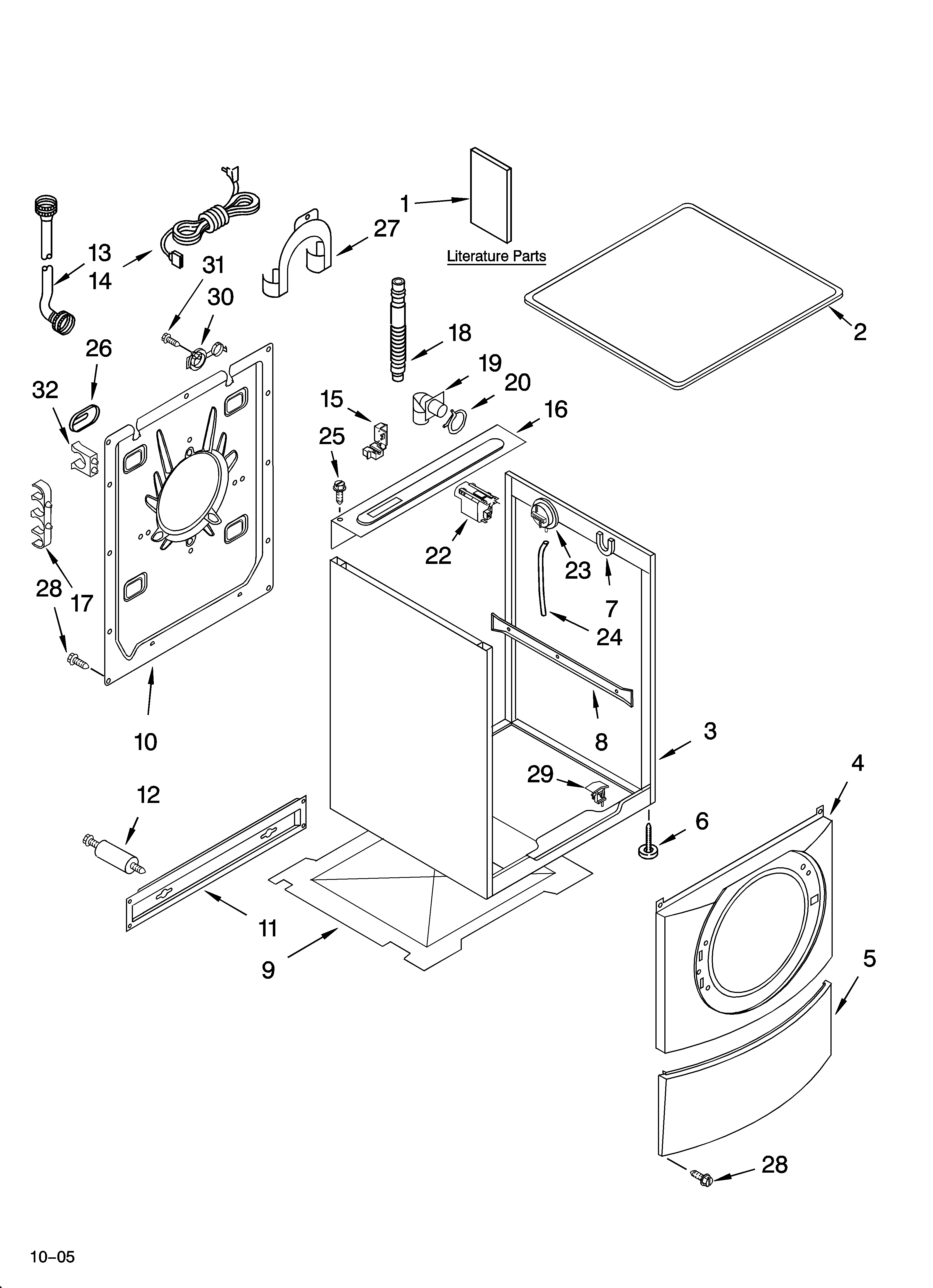 Top and cabinet parts
