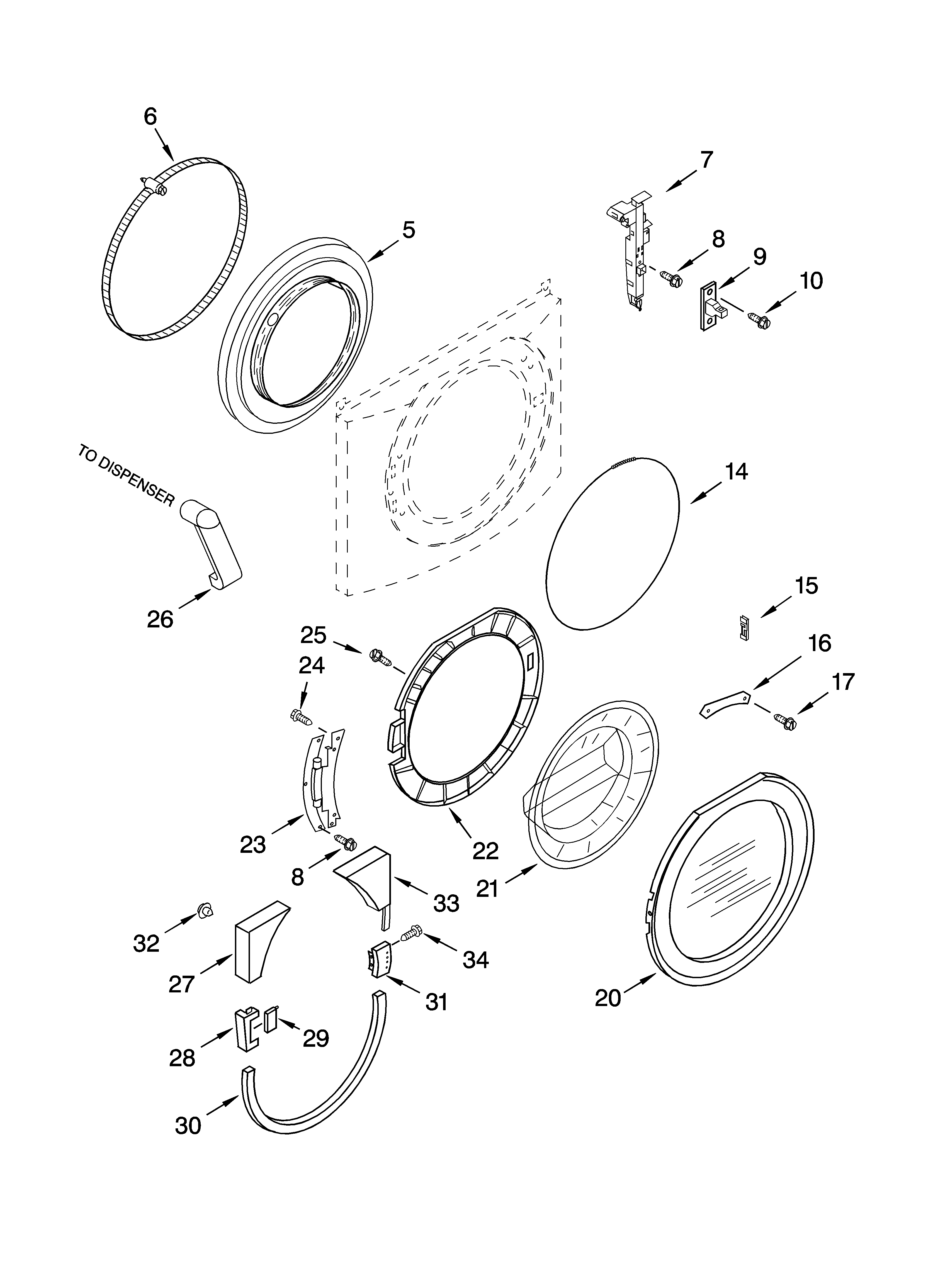 Door and latch parts
