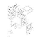 Whirlpool GHW9400PT1 top and cabinet parts diagram