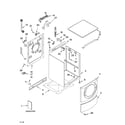 Whirlpool GHW9460PW1 top and cabinet parts diagram