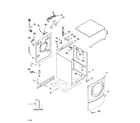 Whirlpool GHW9460PL1 top and cabinet parts diagram