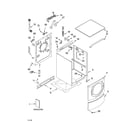 Whirlpool GHW9460PW1 top and cabinet parts diagram