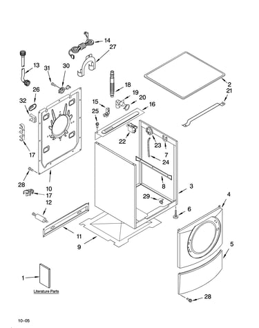 Top and cabinet parts