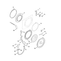 Whirlpool GHW9460PW1 door and latch parts diagram