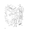 Whirlpool GI1500XHS8 cabinet liner and door parts diagram