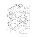 Whirlpool GI1500XHS8 evaporator, ice cutter grid and water parts diagram