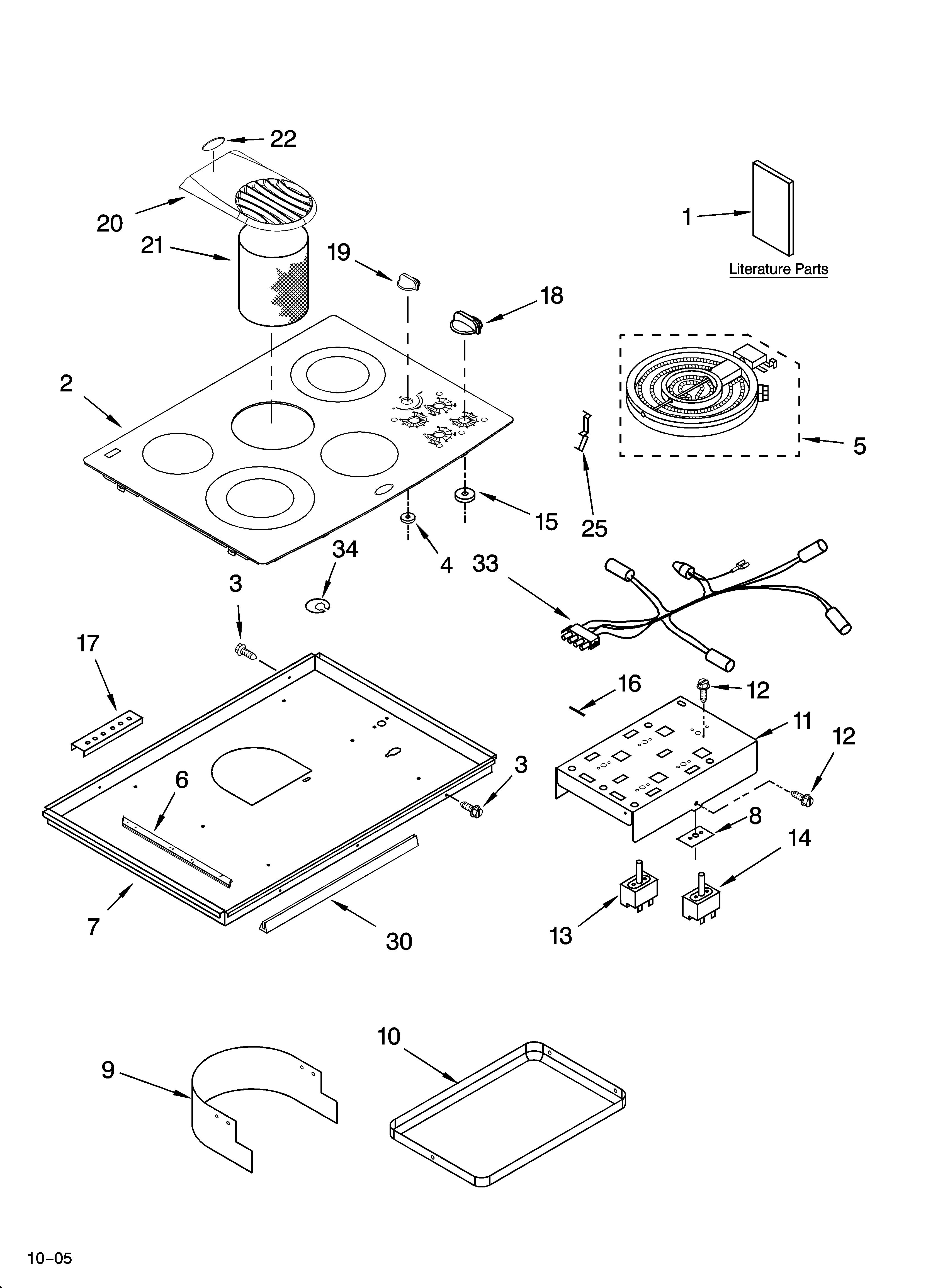 Cooktop parts