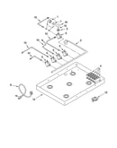Burner box, gas valves, and switches