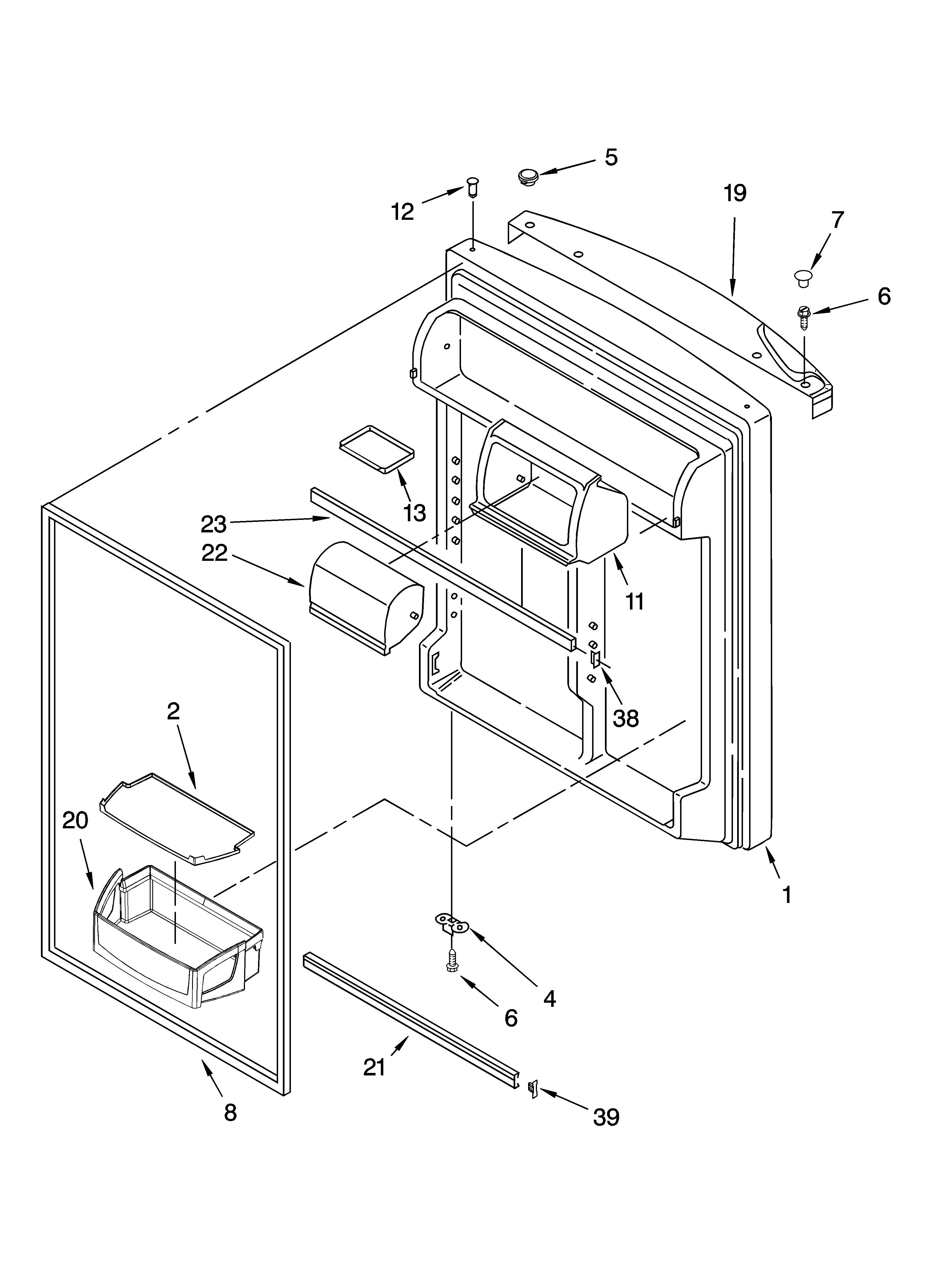 Refrigerator door parts
