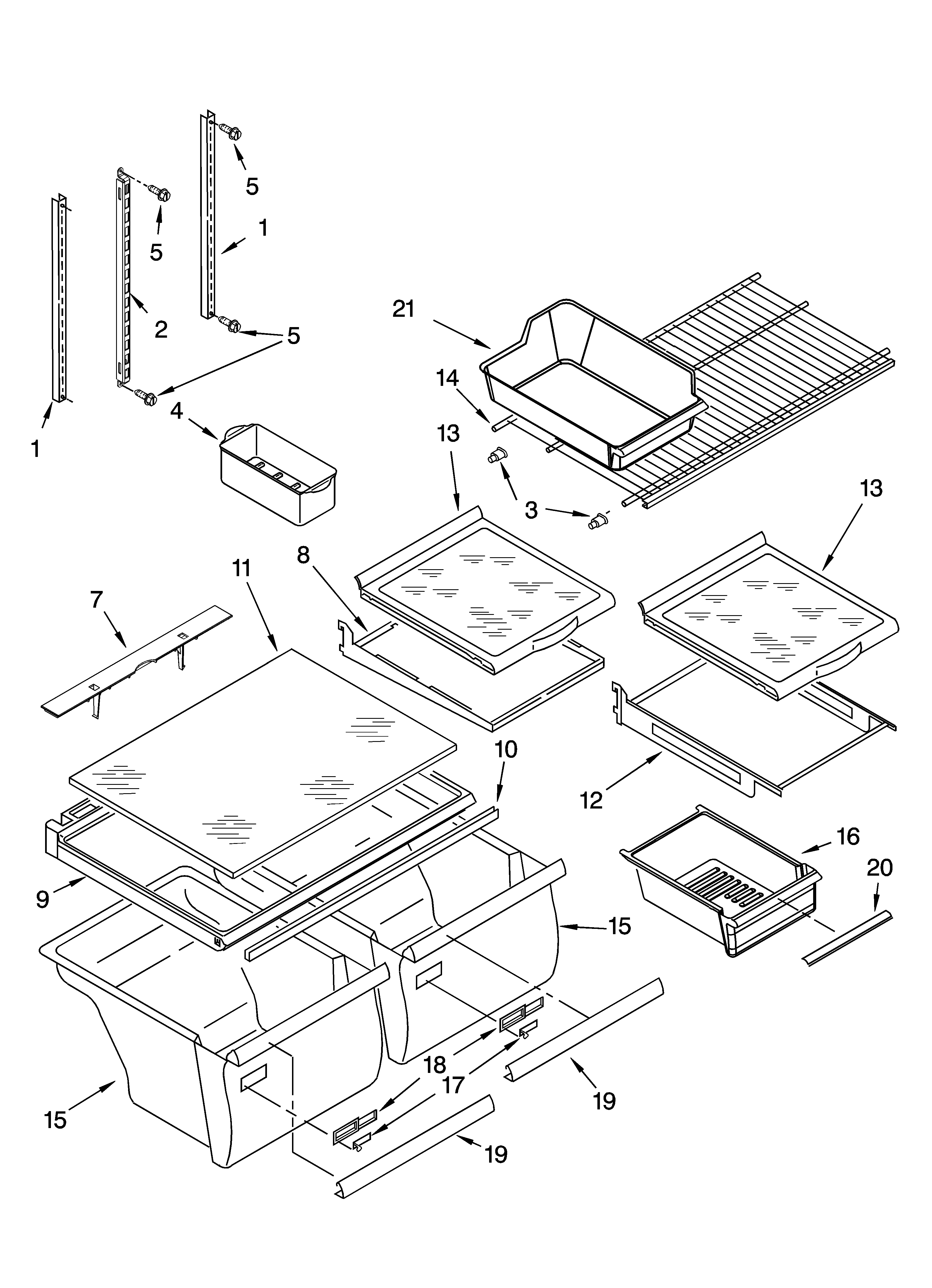 Shelf parts