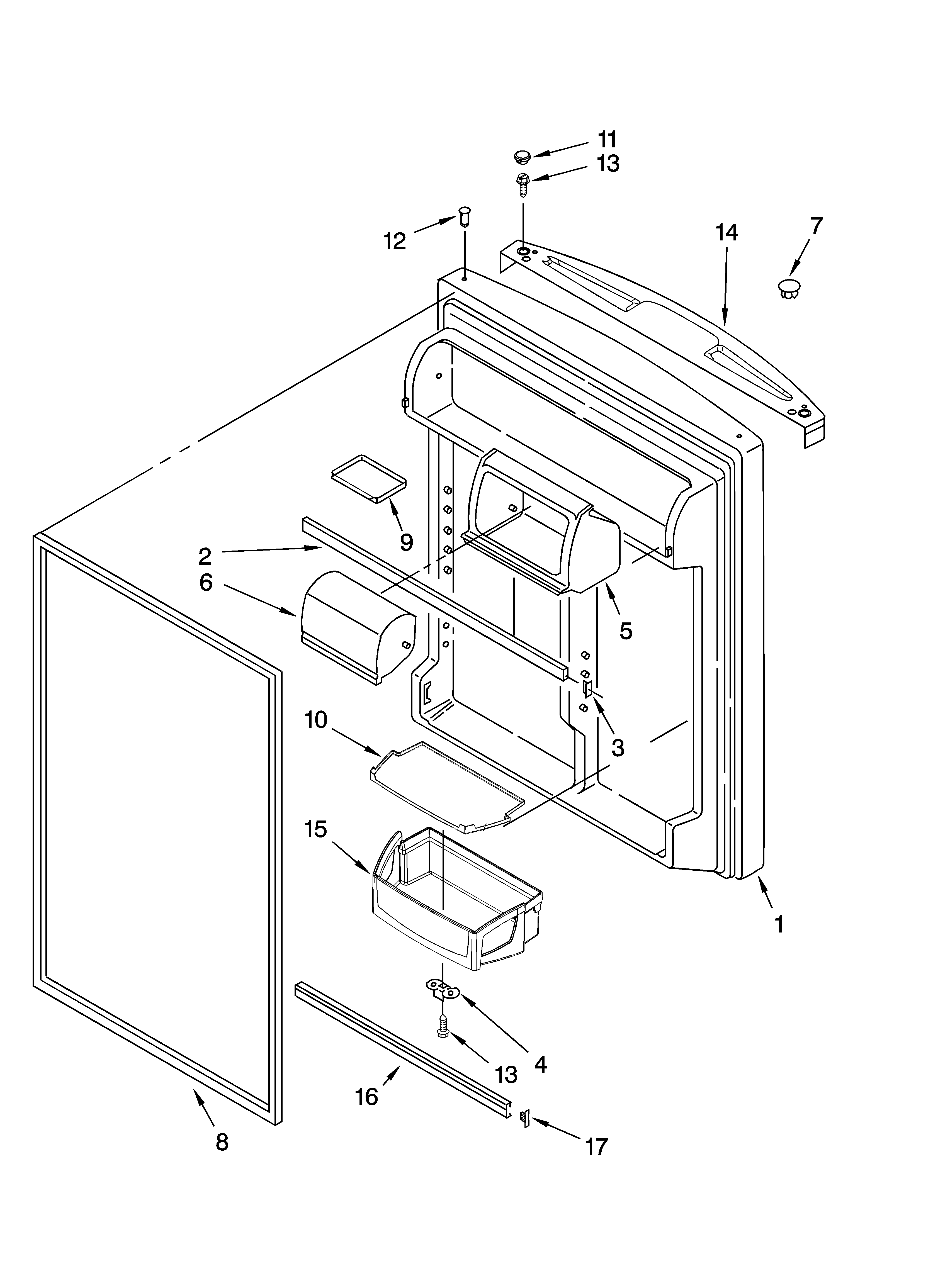 Refrigerator door parts