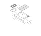 Whirlpool GR438LXRQ1 drawer & broiler parts diagram