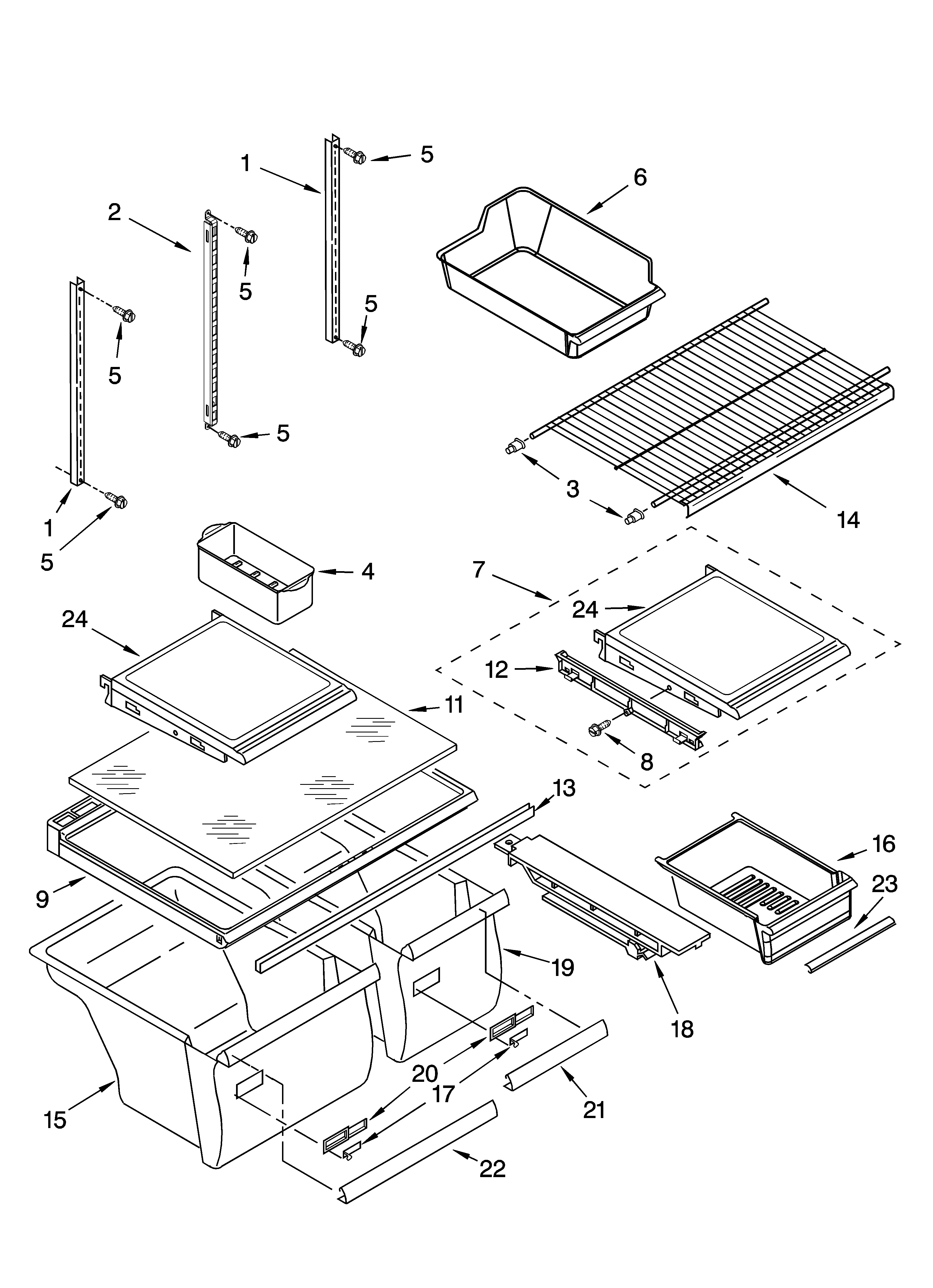 Shelf parts