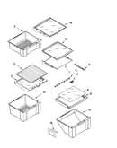 Refrigerator shelf parts