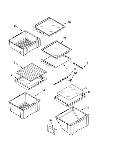 Refrigerator shelf parts