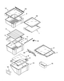 Refrigerator shelf parts