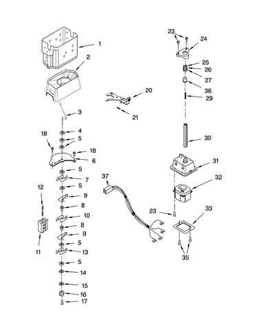 Motor and ice container parts