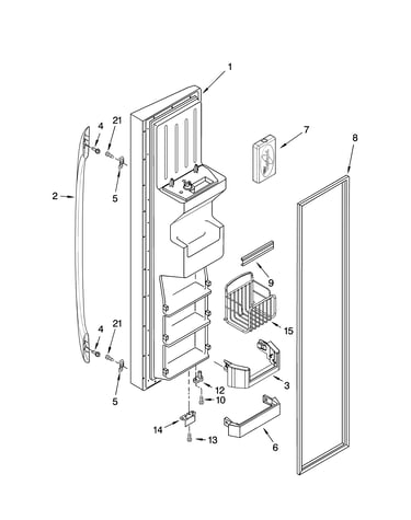 Freezer door parts