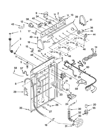 Controls and rear panel parts
