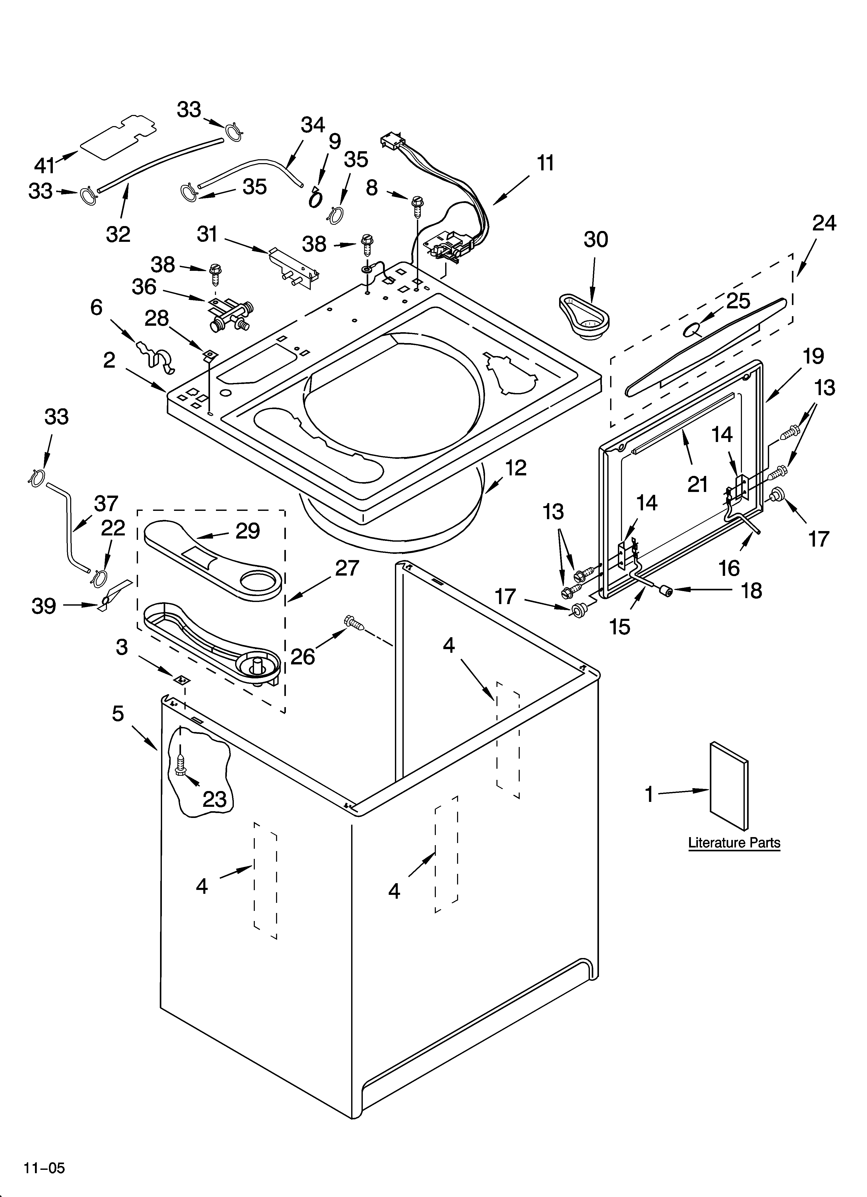 Top and cabinet parts