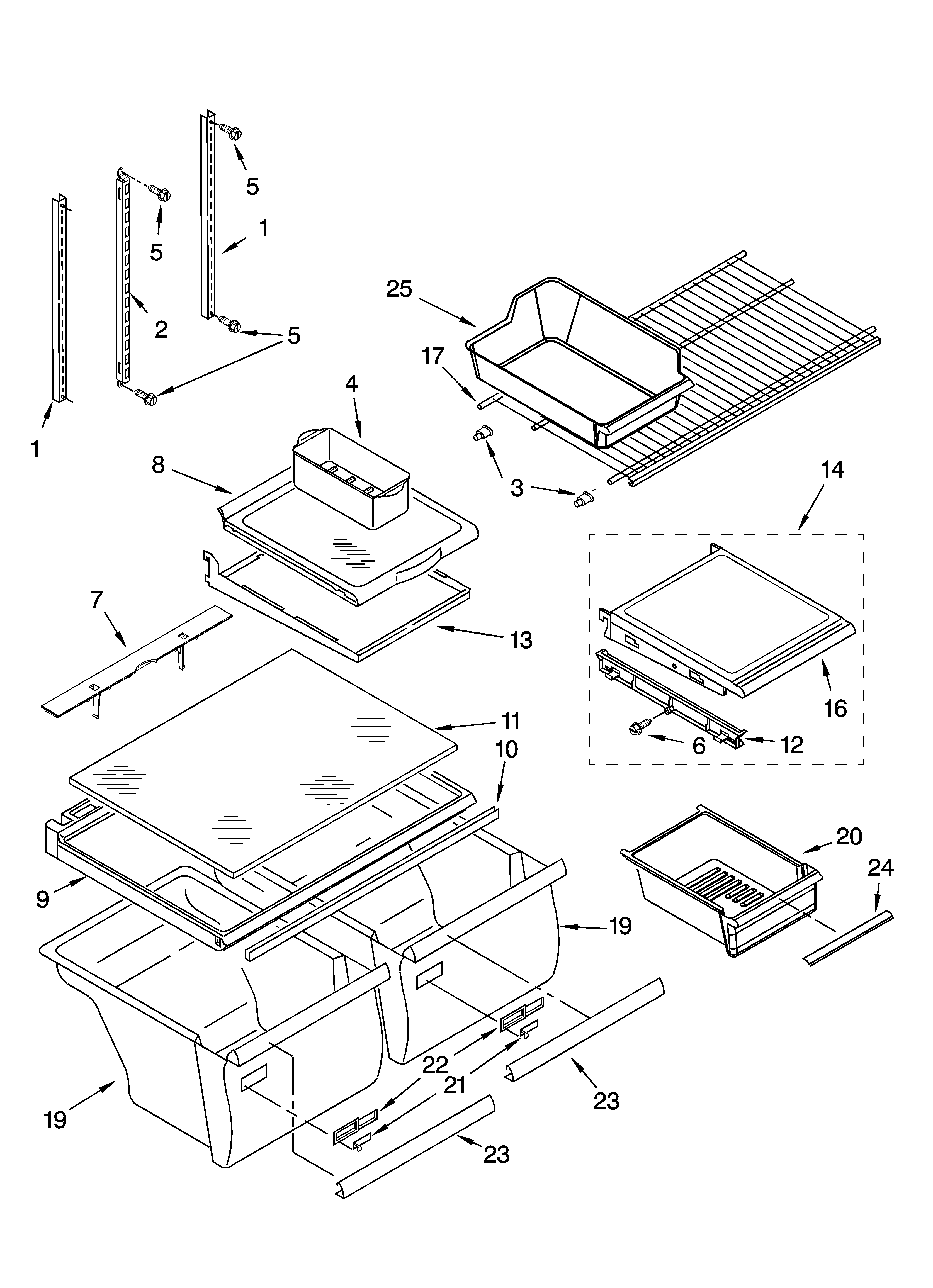 Shelf parts