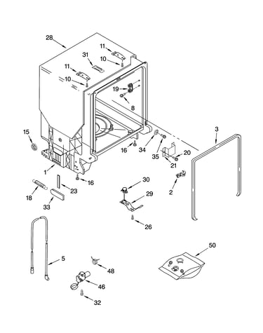 Tub and frame parts