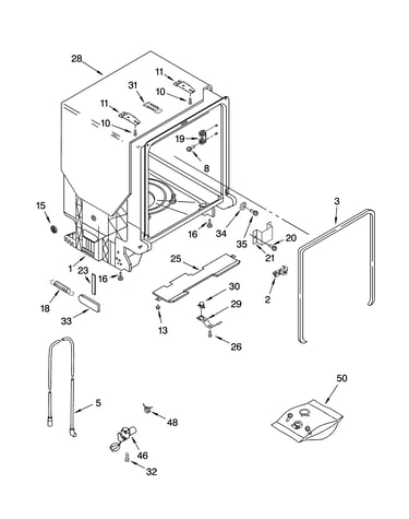 Tub and frame parts