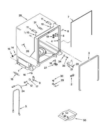 Tub and frame parts