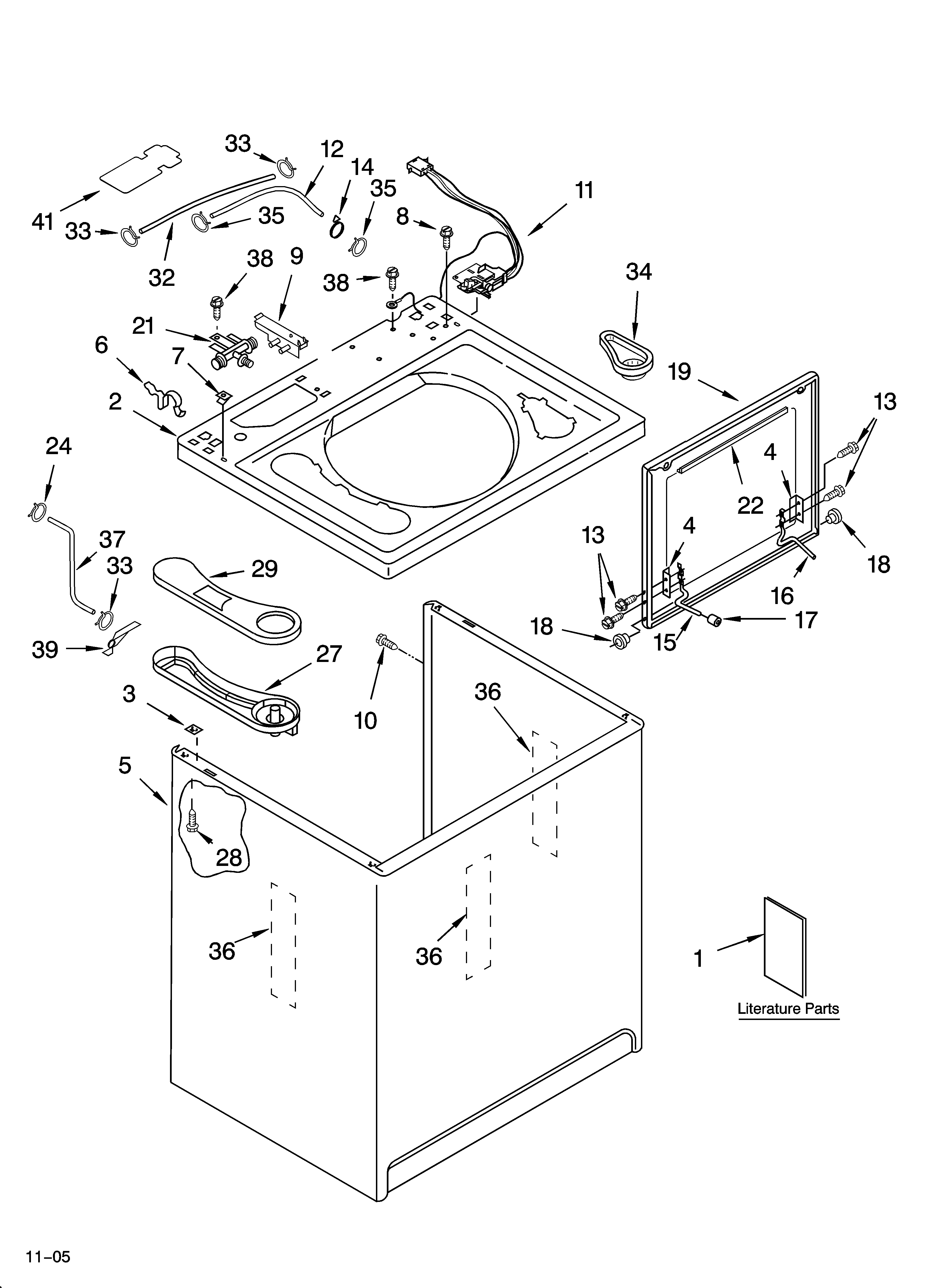 Top and cabinet parts