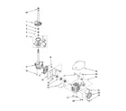 KitchenAid KAWS850LT2 brake, clutch, gearcase, motor and pump parts diagram