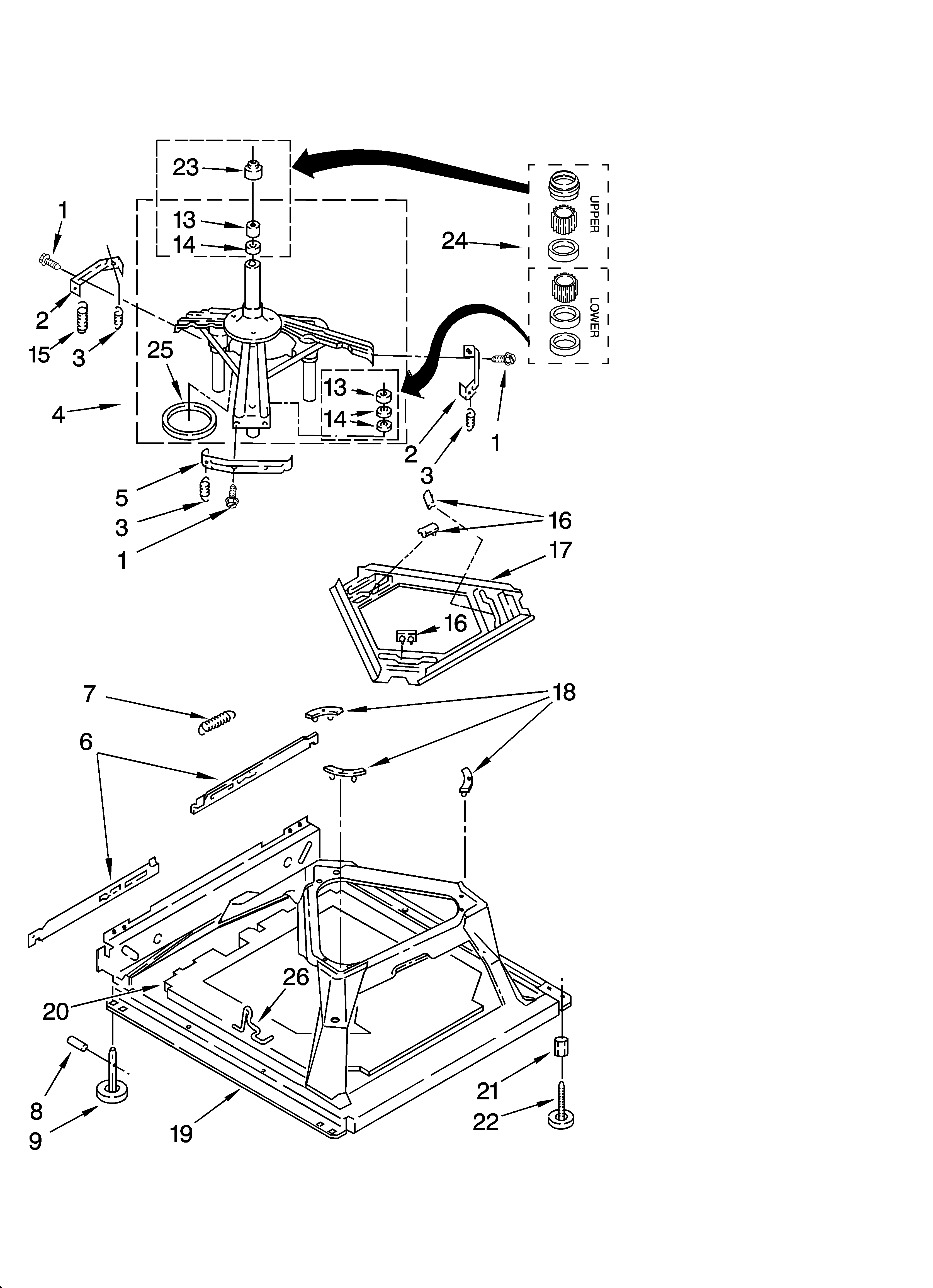 Machine base parts