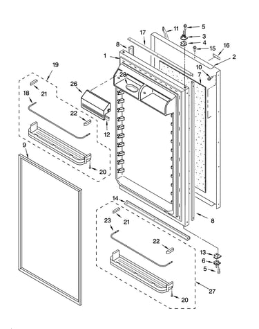 Refrigerator door parts