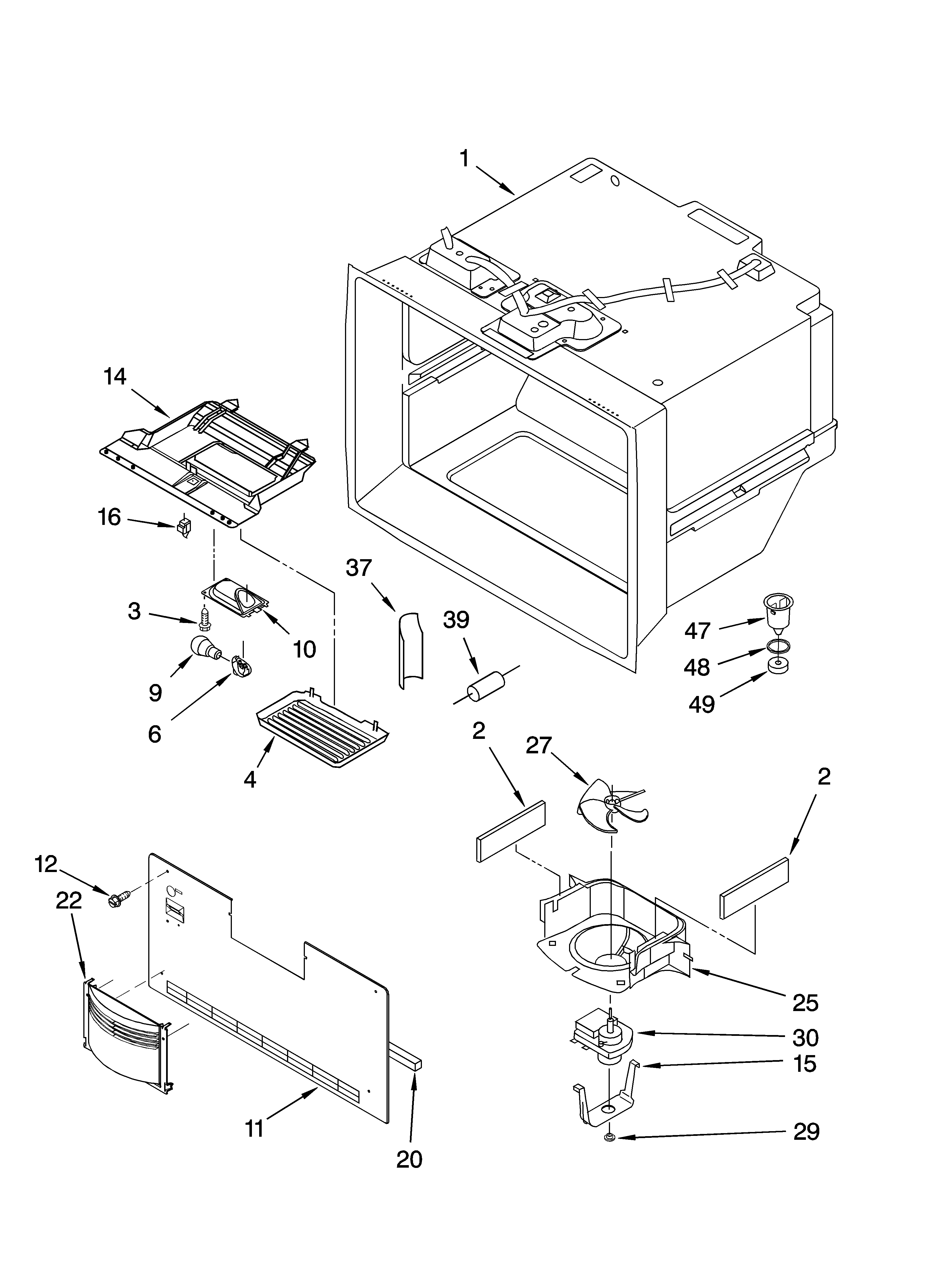 Freezer liner parts