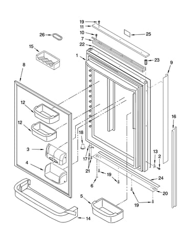 Refrigerator door parts